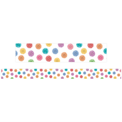 28. Colour Burst Pom Poms Border